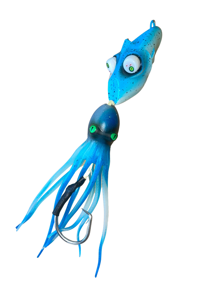 Glowbite Crazy Eyes Fishing lure for deep drops Blue