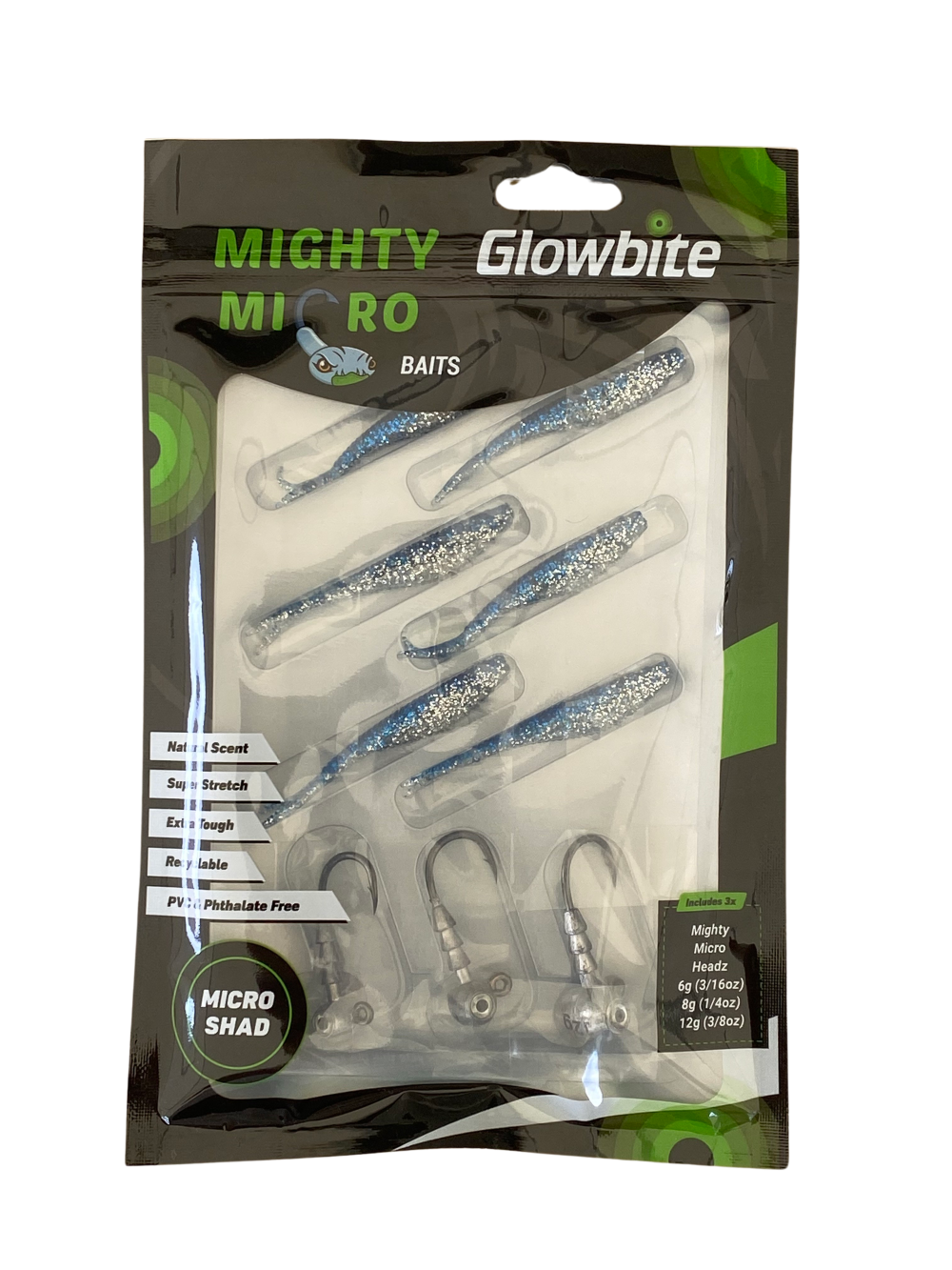 Glowbite Mighty Micro Bait - Micro Shad