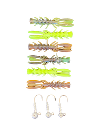 three colors of mantis shrimp lure