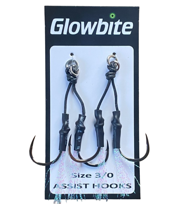 Glowbite assist rigs for Jack Flash and Grumpy Fish lures