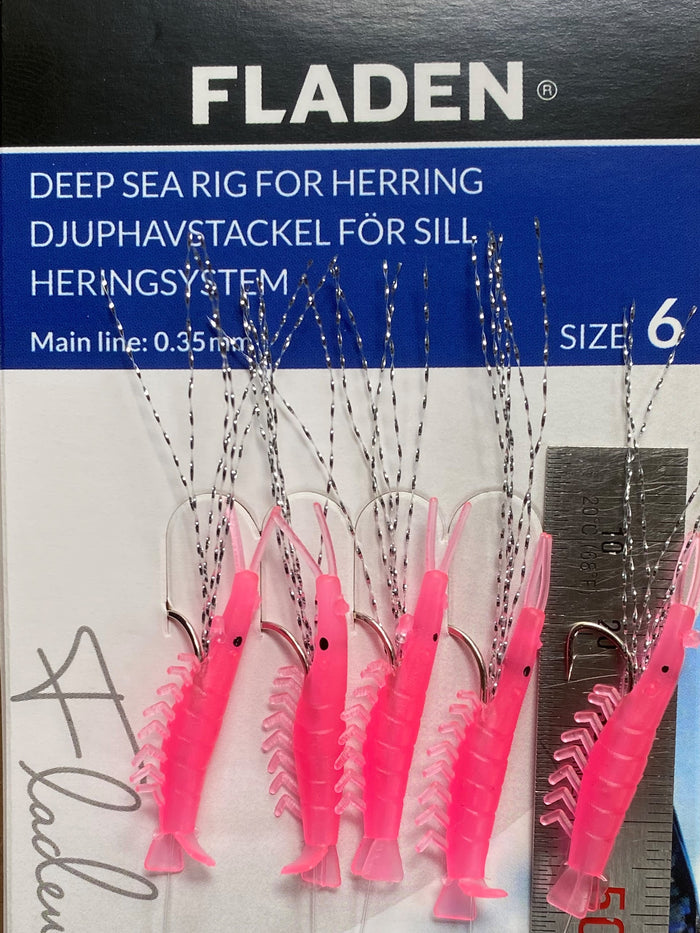 Hook set with imitation shrimps for catching small fish