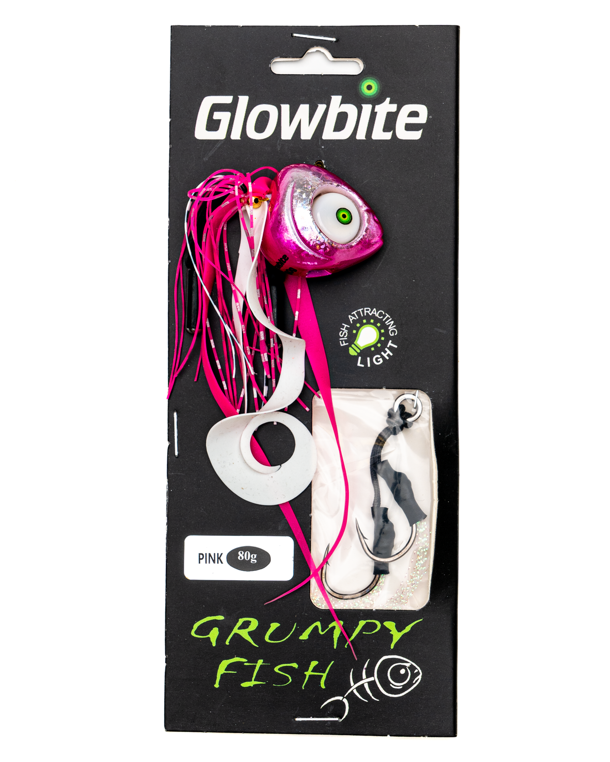 Glowbite Grumpy Fish Slider Lure - Pink
