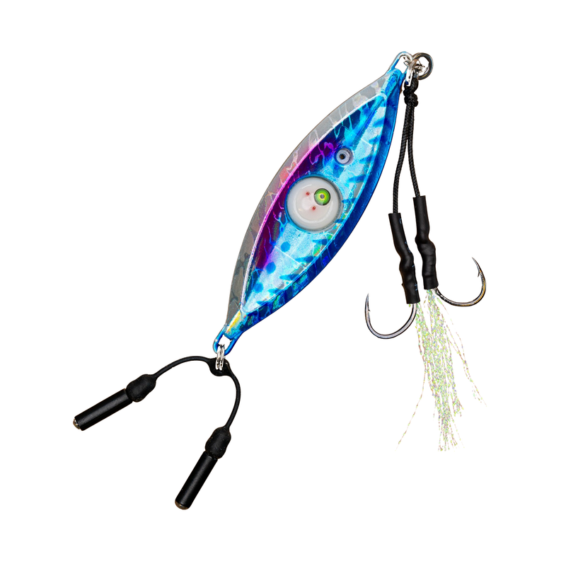 Blue lure with flashing light