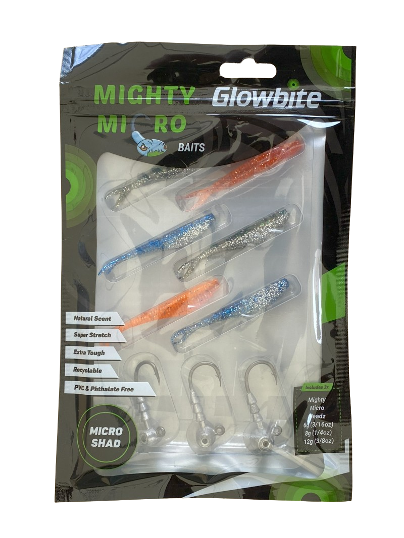 Glowbite Mighty Micro Bait - Micro Shad - Sampler
