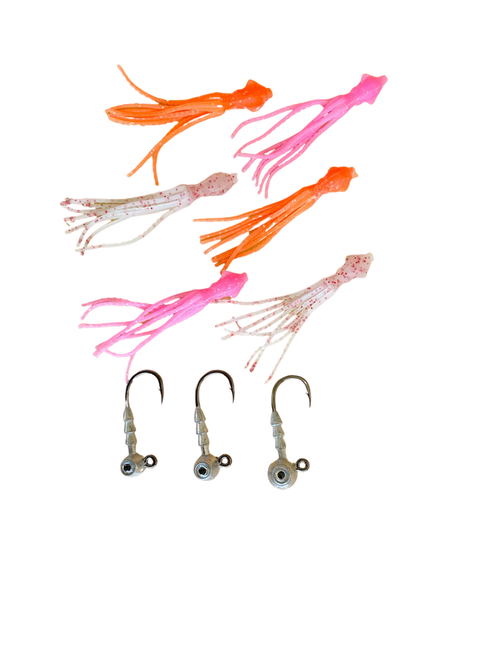 Very Small Squid Shaped soft baits