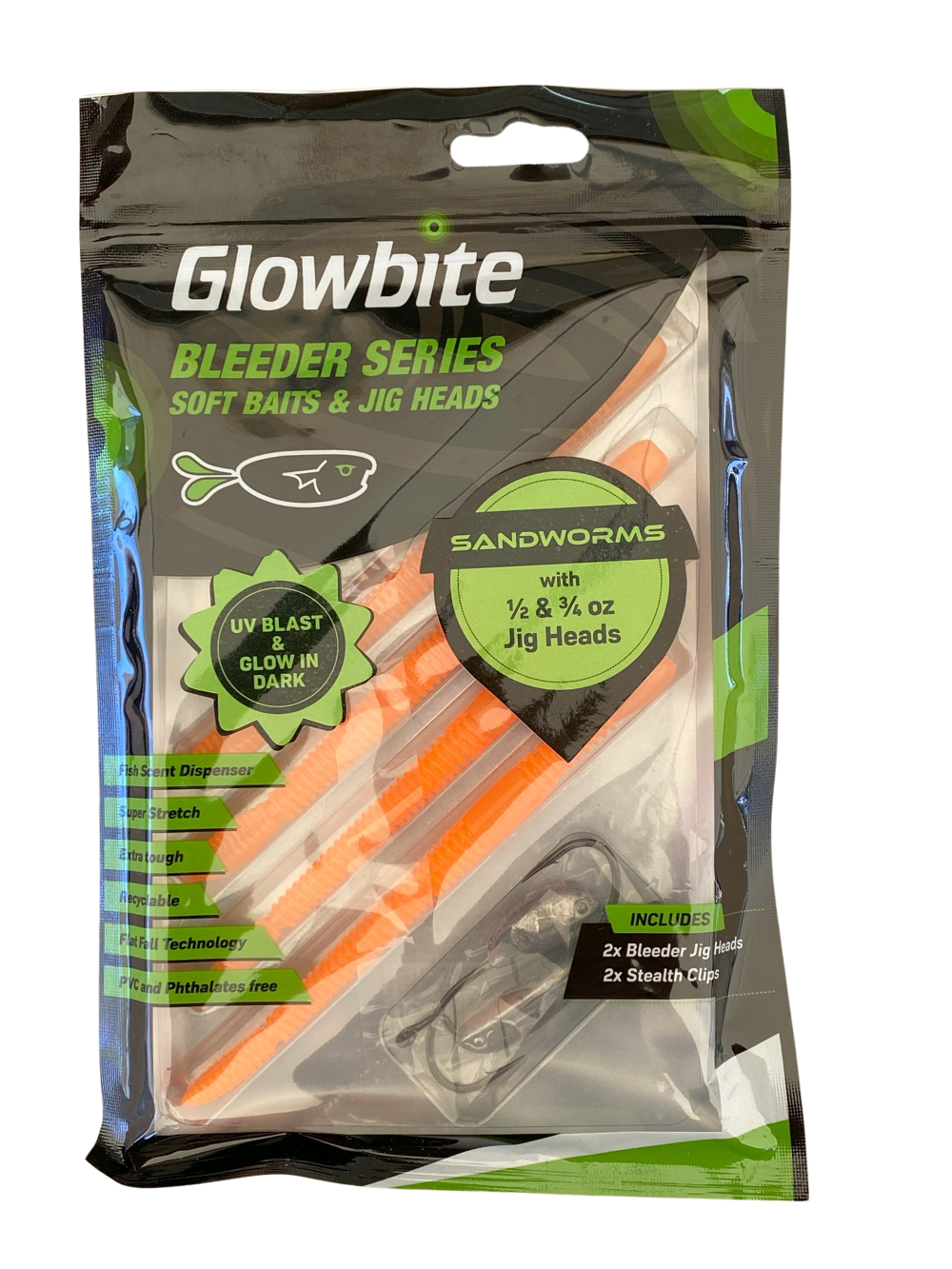 Glowbite SANDWORM soft bait lures