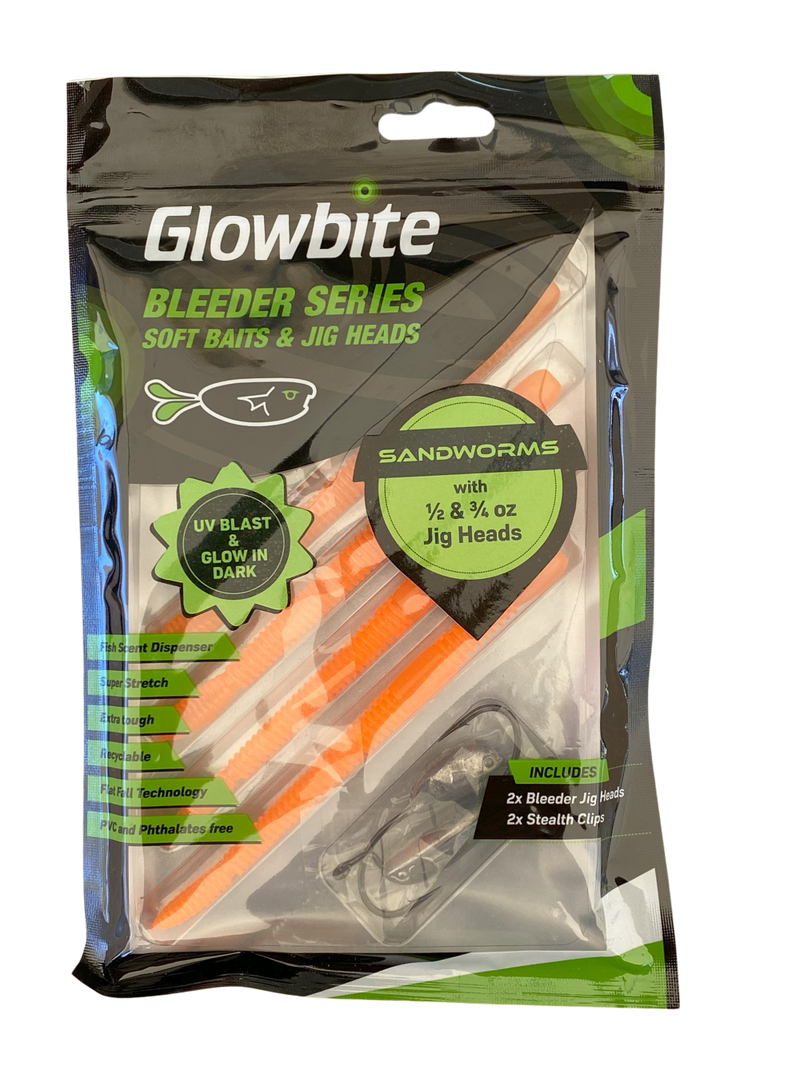 Glowbite SANDWORM soft bait lures