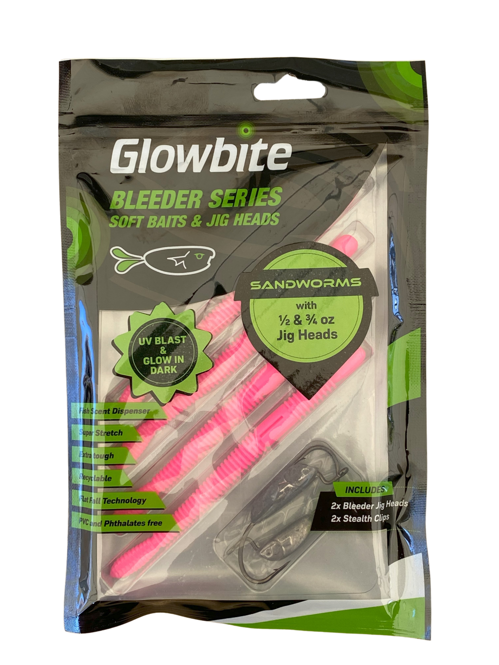 Glowbite SANDWORM soft bait lures