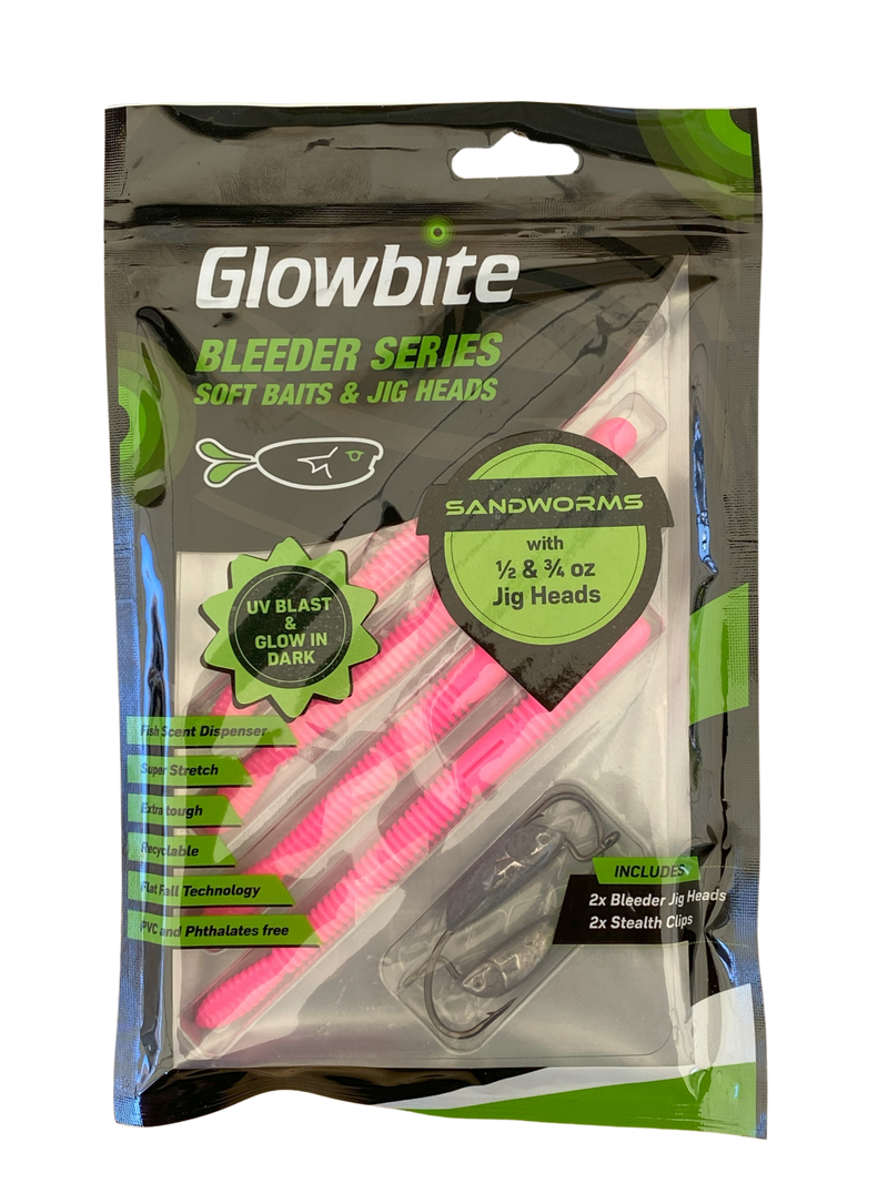 Glowbite SANDWORM soft bait lures