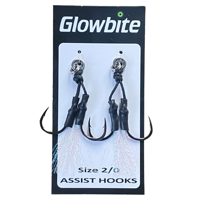 Hooks and assist rigs for Glowbite fishing lures size 2