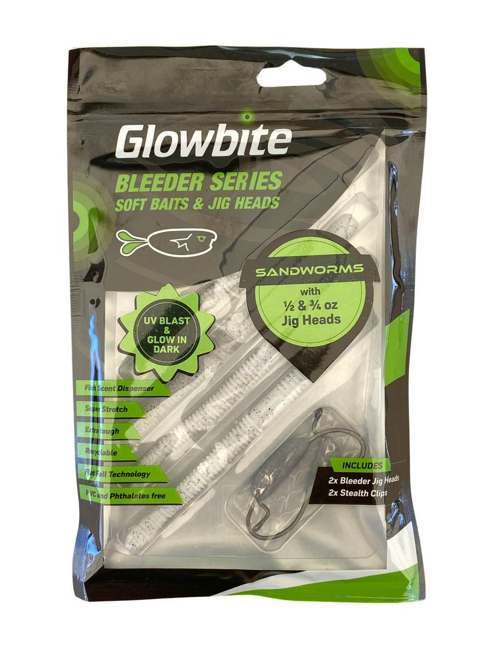 Glowbite SANDWORM soft bait lures