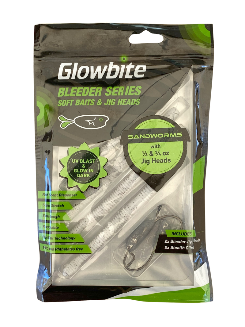 Glowbite SANDWORM soft bait lures