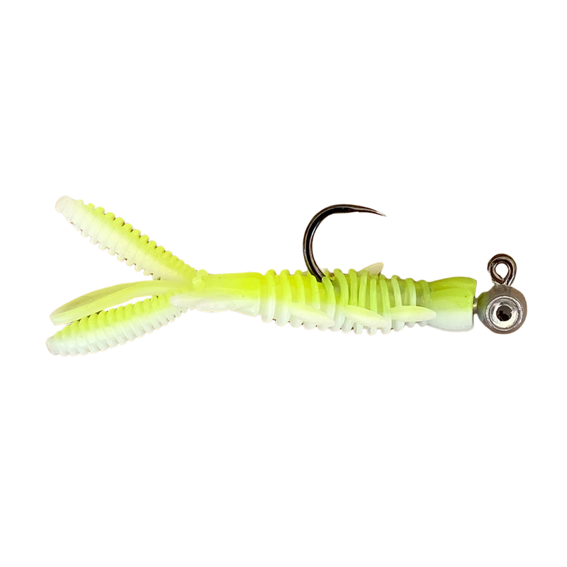 Mantis shrimp lure rigged and ready to fish