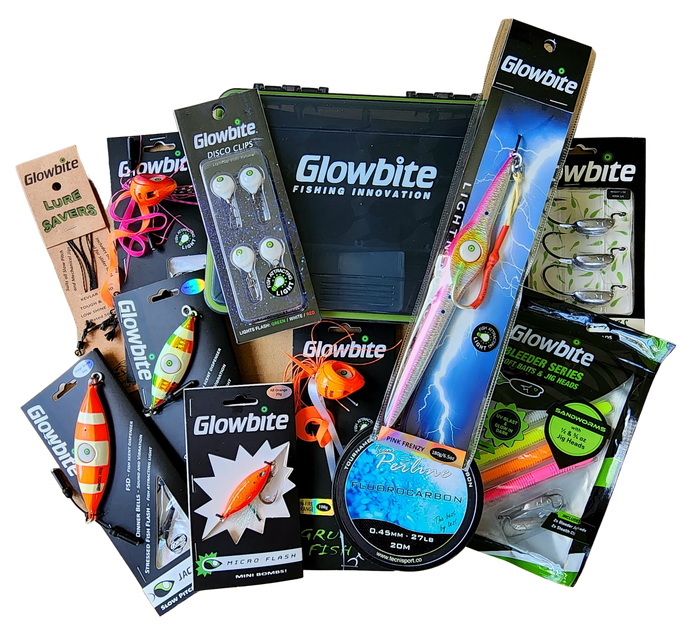 Deluxe gift box from Glowbite. Lures and tackle for every situation