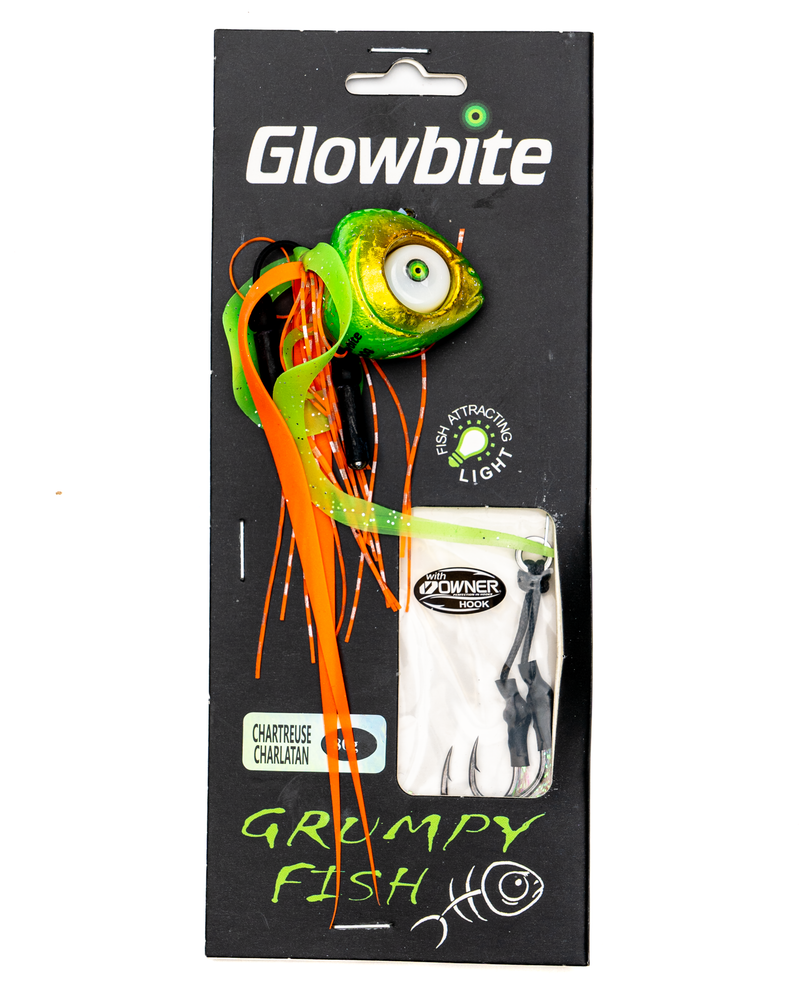 Glowbite Grumpy Fish Slider Lure - Chartreuse Charlatan