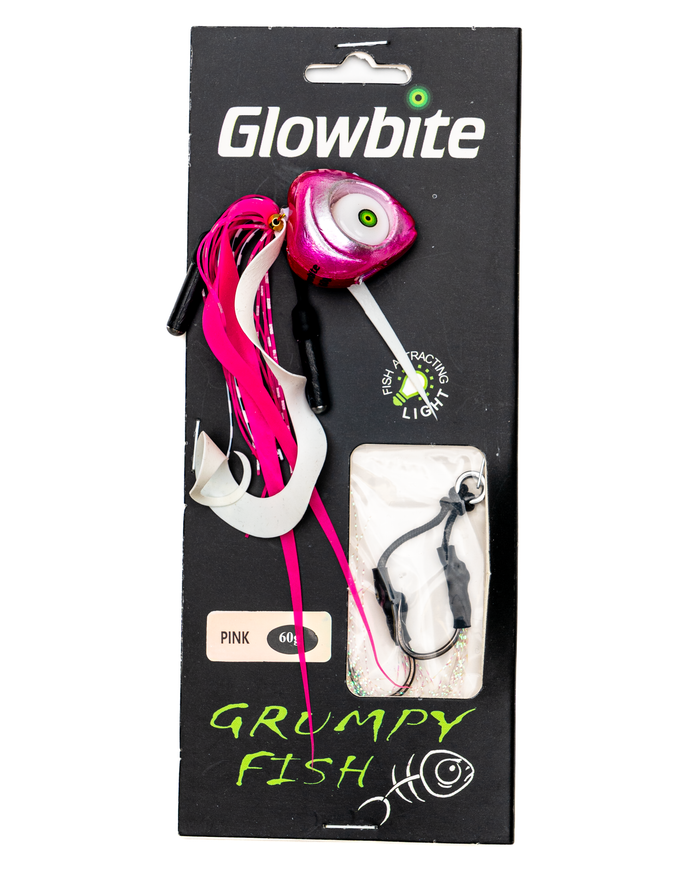 Glowbite Grumpy Fish Slider Lure - Pink