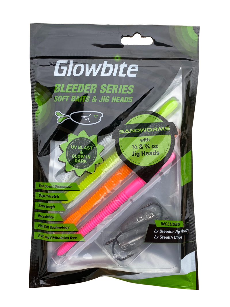 Glowbite SANDWORM soft bait lures