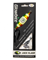 Glowbite Jack Flash Mango Tango slow pitch lure in packet 60g